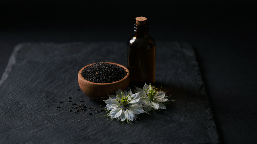 Graines de nigelle et huile de nigelle