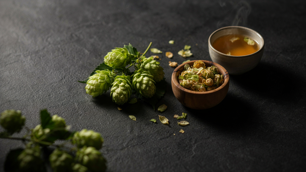 Houblon : cônes frais et tisane de houblon