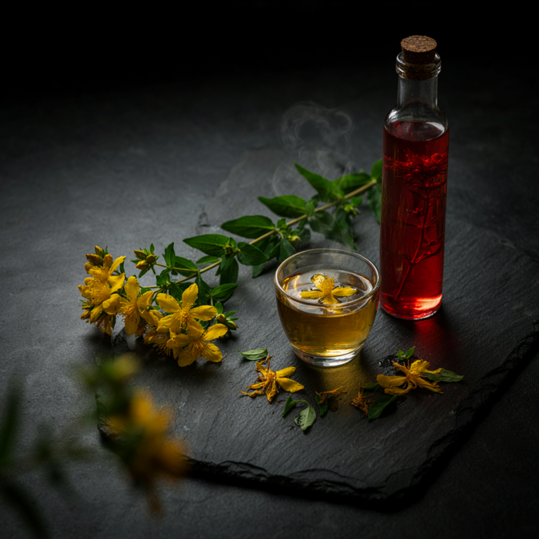 Millepertuis : fleurs jaunes et tisane